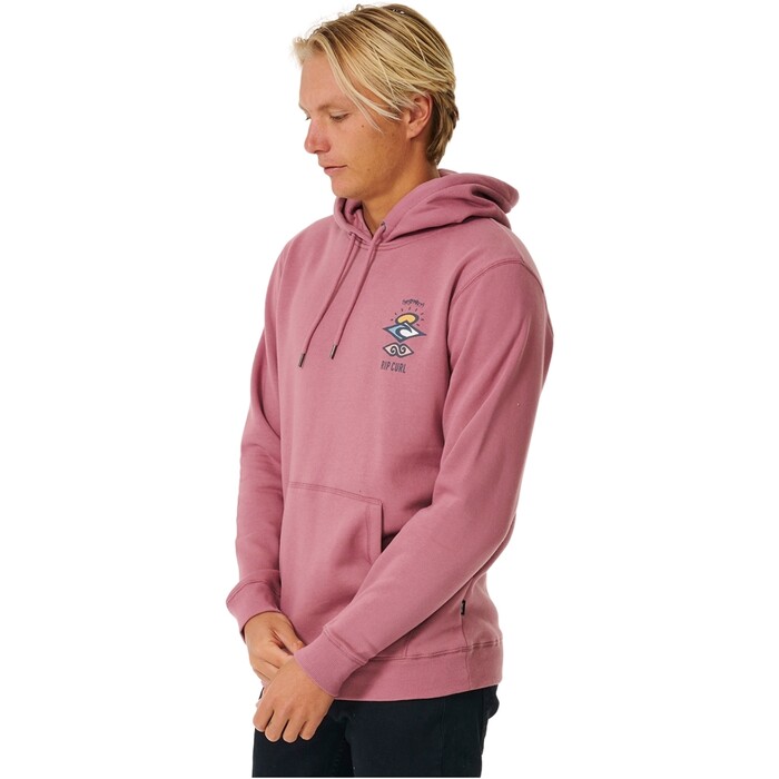 2024 Rip Curl Hombres Icono De Bsqueda Con Capucha Fleece CFEGL9 - Mushroom